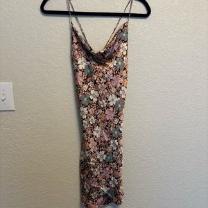 Satin Floral Dress